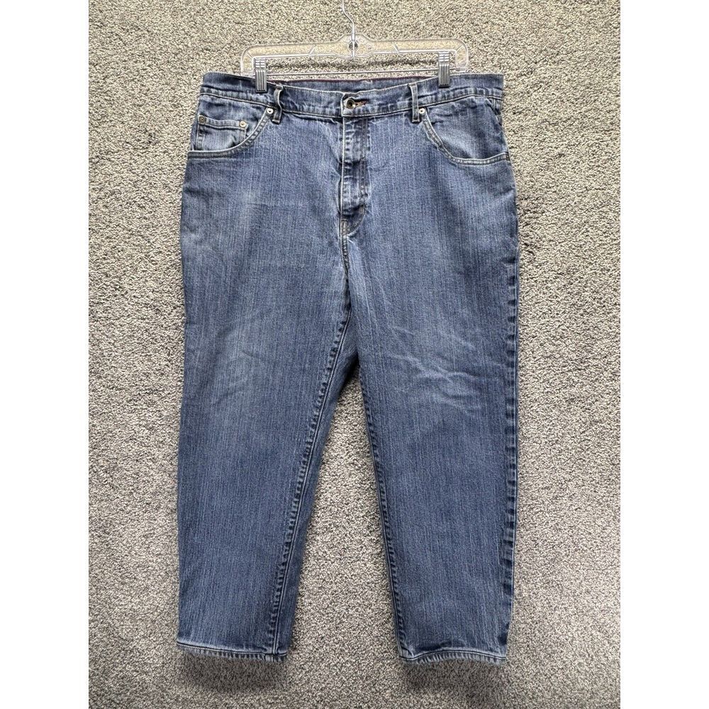 Raleigh Denim Jeans Graham Men's 38X27 Blue‎ Wash Denim Stretch Short Capri Cut